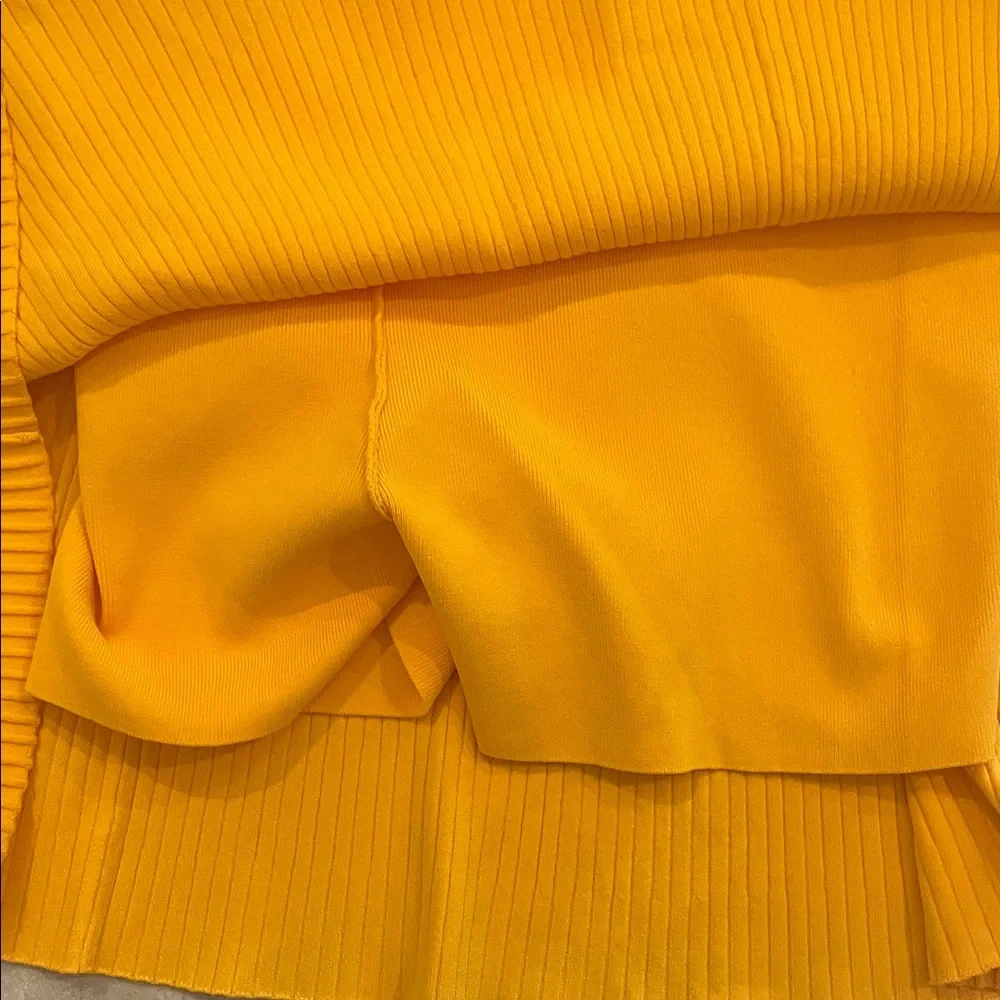 Sandro Vibrant Orange Mini Skirt with Buckle Accents - Picture 4 of 4